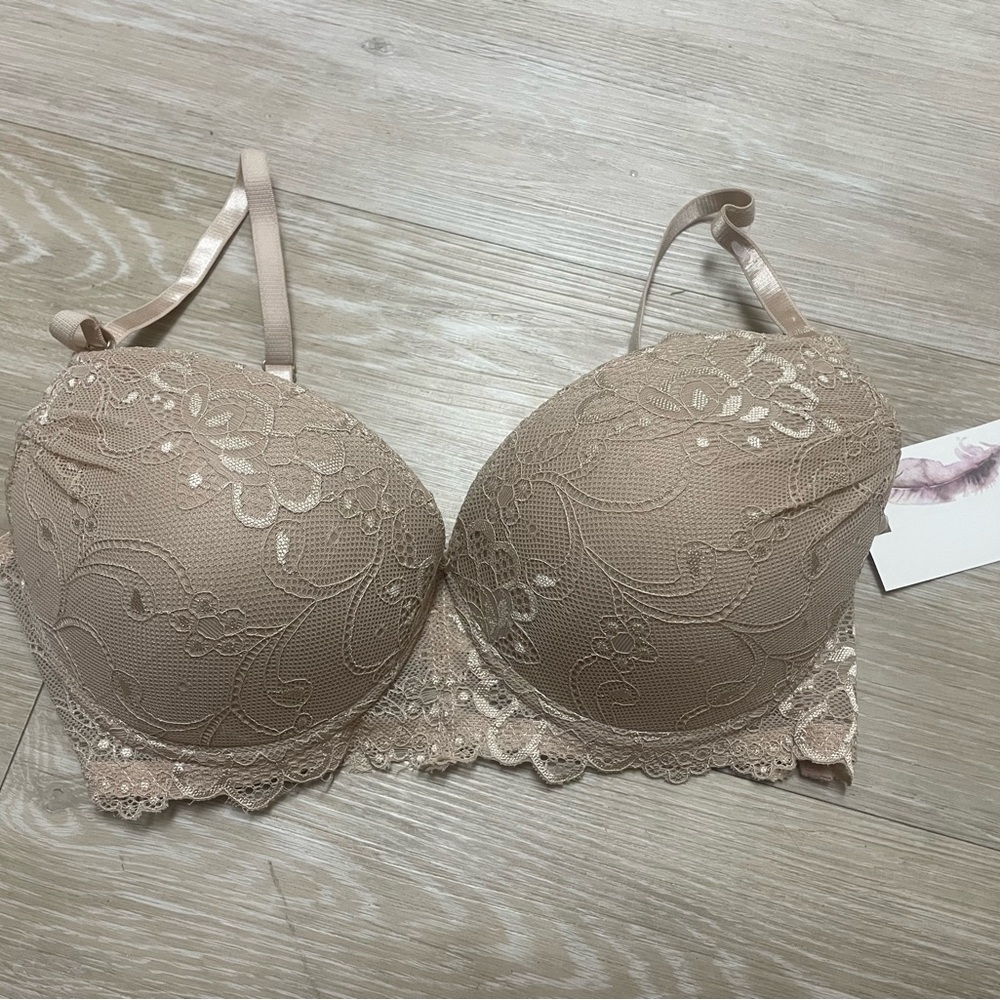 Jessica Simpson Tan Lace Bra Full Coverage